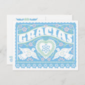 愛の鳥パペルPicadoありがとうはがき ポストカード (正面/裏面)