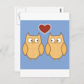 愛の鳥フクロムブロッサムハート運命シャワーパーティー ポストカード (正面/裏面)