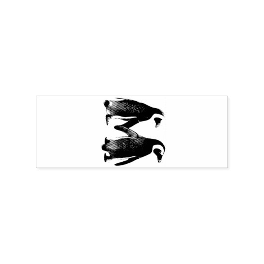 愛の鳥ペンギンカップルThunder_Cove ラバースタンプ (インプリント)