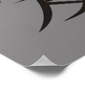 愛の鳥桜ツリーと愛中国ののシンボル ポスター (角)