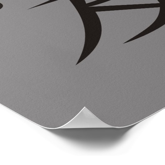 愛の鳥桜ツリーと愛中国ののシンボル ポスター (角)