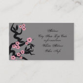 愛の鳥桜ツリーと愛中国ののシンボル 名刺 (裏面)