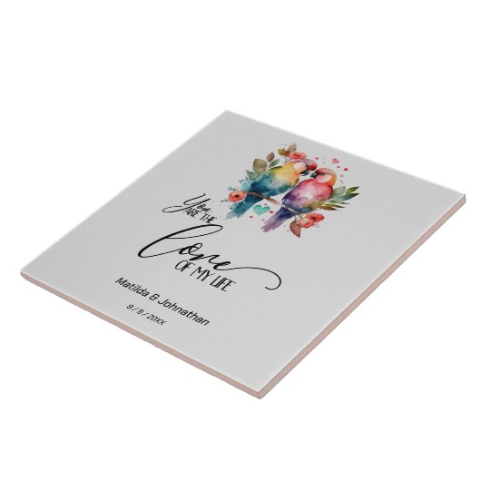 愛の鳥。お前は俺の命を愛してる! タイル (側面)