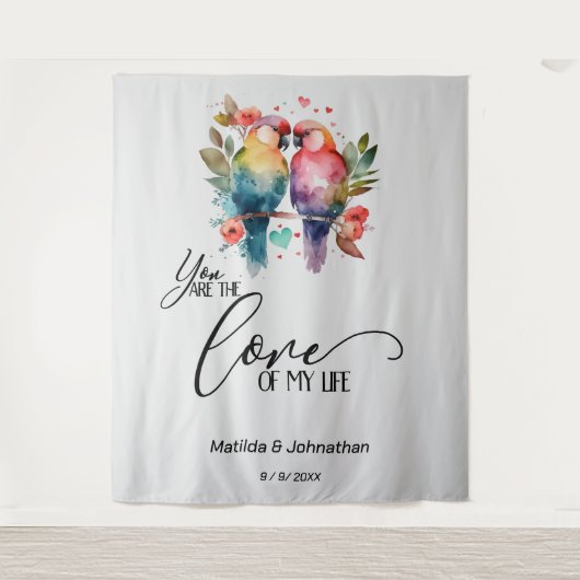 愛の鳥。お前は俺の命を愛してる！ タペストリー (正面)