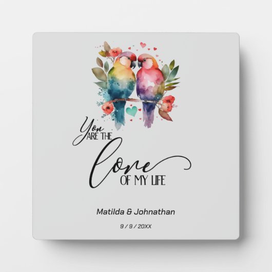 愛の鳥。お前は俺の命を愛してる！ フォトプラーク (正面)