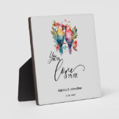 愛の鳥。お前は俺の命を愛してる！ フォトプラーク (正面)