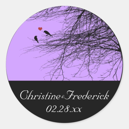 愛の鳥、お土産シール ラウンドシール (正面)