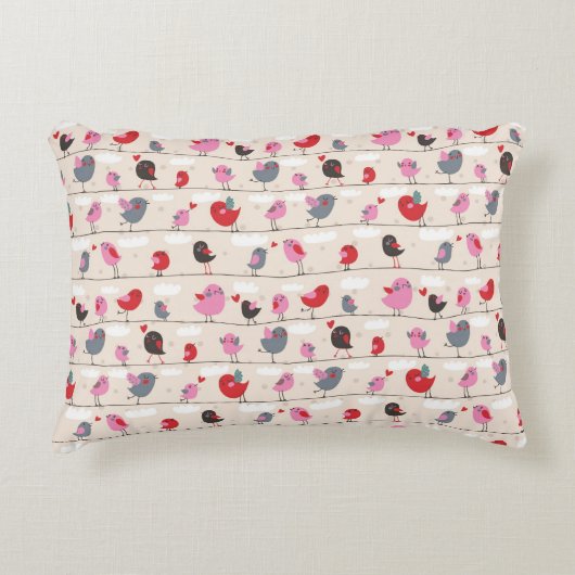 愛の鳥 アクセントクッション (正面)