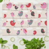 愛の鳥 キッチンタオル (折り畳み)