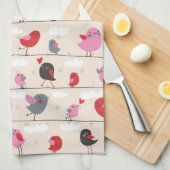 愛の鳥 キッチンタオル (四つ折り)