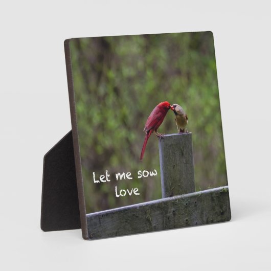 愛の鳥 – フォトプラーク (正面)