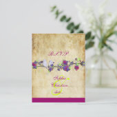 愛の鳥、大きなRSVPs/DIY色 出欠カード (スタンド正面)