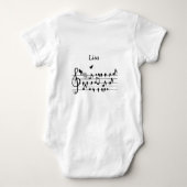 愛の鳥,家族に追加することを期待して ベビーボディスーツ (裏面)