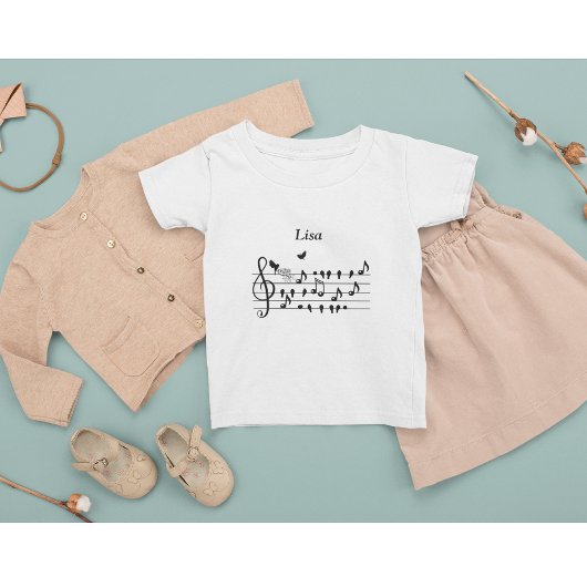 愛の鳥，家族に追加することを期待して ベビーTシャツ