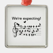 愛の鳥，家族に追加することを期待して メタルオーナメント (正面)