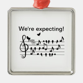 愛の鳥，家族に追加することを期待して メタルオーナメント