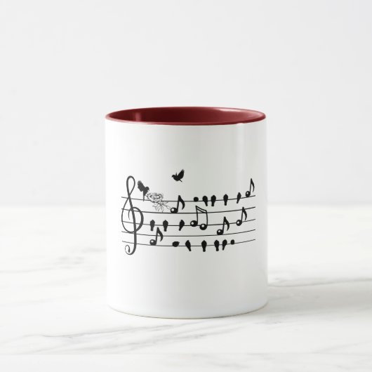 愛の鳥，家族への追加を期待 マグカップ (中央)