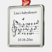 愛の鳥，家族への追加を期待 メタルオーナメント (左)