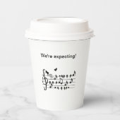 愛の鳥，家族への追加を期待 紙コップ (正面)