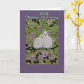 愛の鳥/25結婚周年 カード (黄色い花)