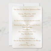 愛の鳩とハート結婚式の日付カードを保存 招待状 (裏面)