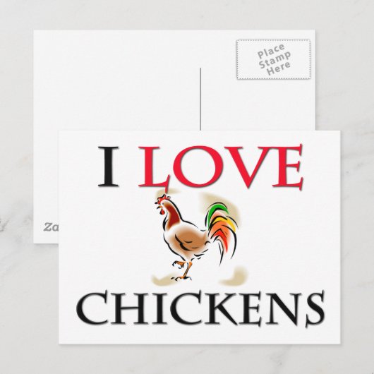 『愛の鶏』 ポストカード (正面/裏面)