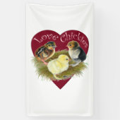 愛の鶏 横断幕 (縦)