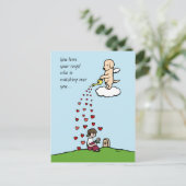 愛の黄色ラブラドールエンジェル2 ポストカード (スタンド正面)