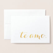 愛の黄金のホイル 箔カード (封筒付き正面)