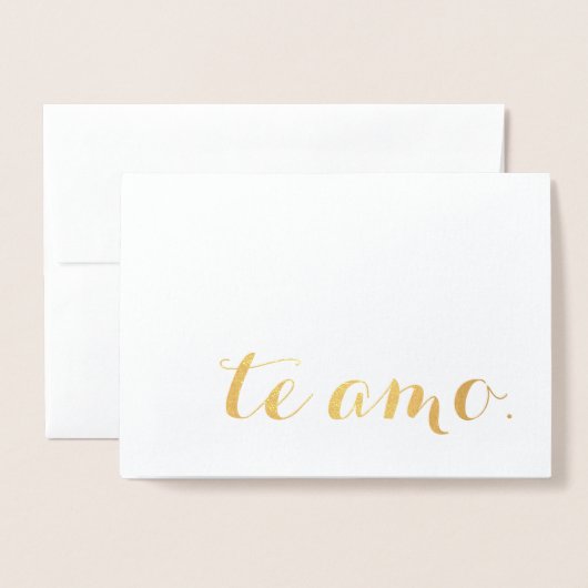 愛の黄金のホイル 箔カード (封筒付き正面)