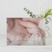 愛の2倍の双子の誕生の発表 案内状 (スタンド正面)