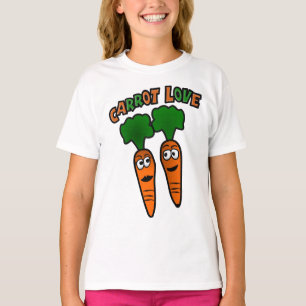 愛の2本のにんじんとのにんじん愛 Tシャツ