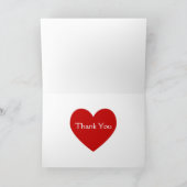 愛の2黒いラブラドールは感謝していしています サンキューカード (内部)