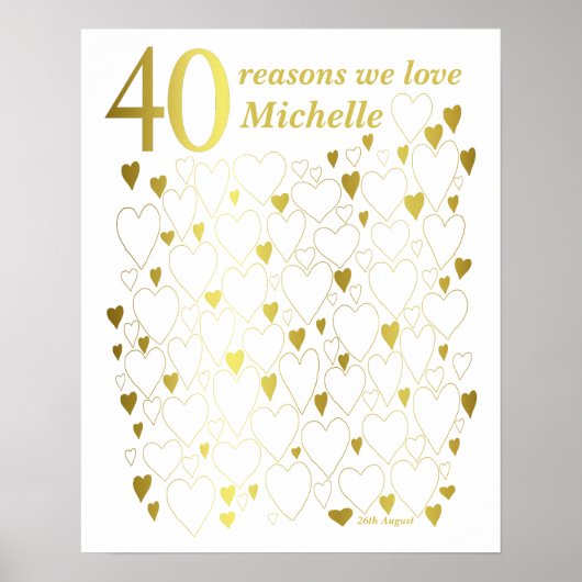 愛の40の理由 - 40歳の誕生日 ポスター (正面)