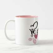 愛のamoバレンタインデーの雰囲気 ツートーンマグカップ (左)