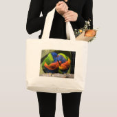 愛のLorikeets ラージトートバッグ (正面(商品))