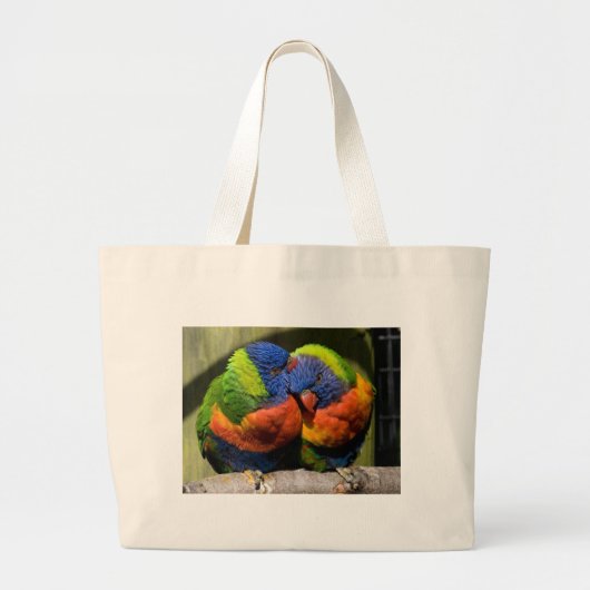 愛のLorikeets ラージトートバッグ (正面)