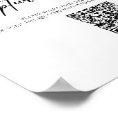 愛のQRコードのサイン結婚ポスターをキャプチャ ポスター (角)