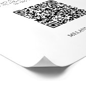 愛のQRコードのサイン結婚ポスターをキャプチャ ポスター (角)