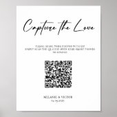 愛のQRコードのサイン結婚ポスターをキャプチャ ポスター (正面)
