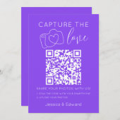 愛のQrコードラベンダーインジゴをキャプチャモダン (正面/裏面)