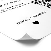 愛のQRコー結婚ドカードの写真のサインをキャプチャ ポスター (角)