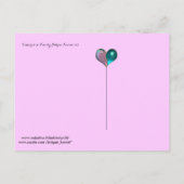 愛のSEAHORSES,ブルーピンクのnacre,日付を保存 案内ポストカード (裏面)