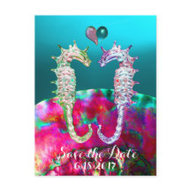 愛のSEAHORSES，ブルーピンクのnacre，日付を保存
