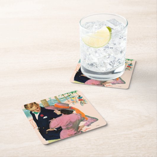 愛のStategy スクエアペーパーコースター (インサイチュ)