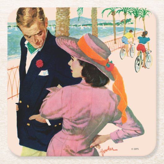 愛のStategy スクエアペーパーコースター (正面)