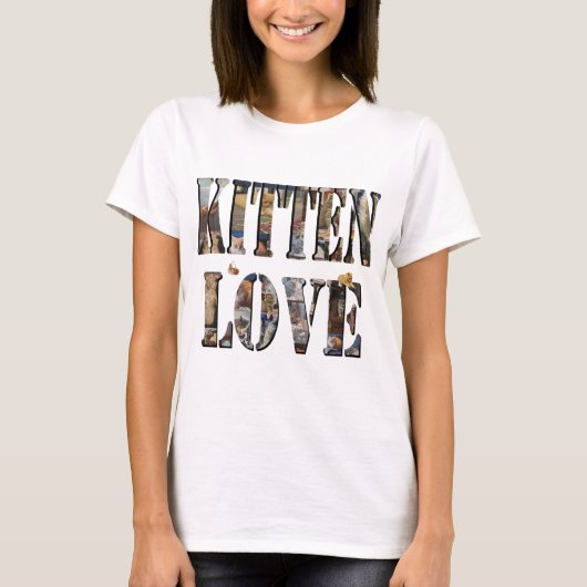 愛はあなたの子猫を見ている、女性のTシャツ Tシャツ (正面)