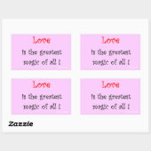 愛はあらゆる魔法の中で最も偉大なものだ！ 長方形シール (シート)