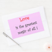 愛はあらゆる魔法の中で最も偉大なものだ！ 長方形シール (封筒)