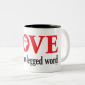 愛はあります ツートーンマグカップ (正面右)